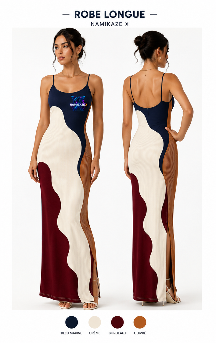 NAMIKAZEX : ROBE MULTICOLORE LONGUE X