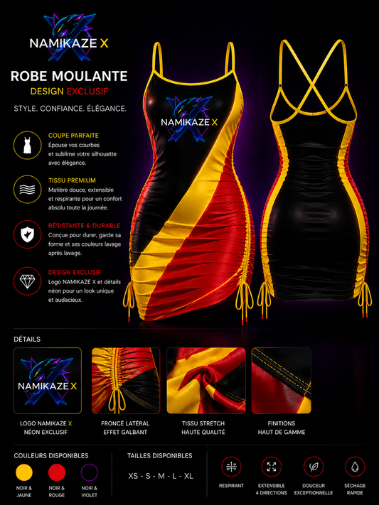 NAMIKAZEX ROBE MOULANTE TRICOLORE X