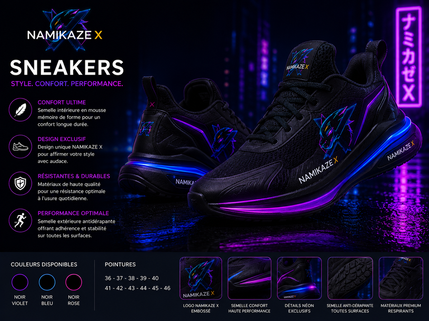 NAMIKAZEX SNEAKERS FEMMES X