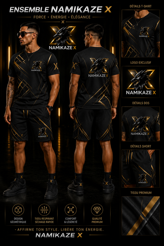 NAMIKAZEX ENSEMBLE NOIR T-SHIRT + SHORT VIP