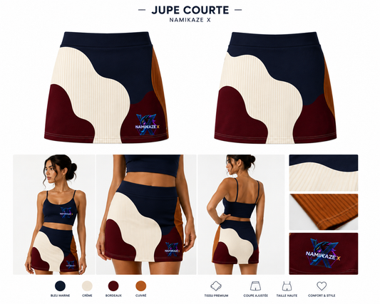 NAMIKAZEX : JUPE COURTE MULTICOLORE X