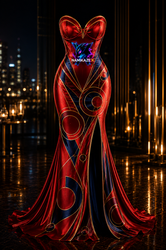 NAMIKAZEX ROBE ÉLÉGANTE ROUGE STYLE HÉROÏNE VIP