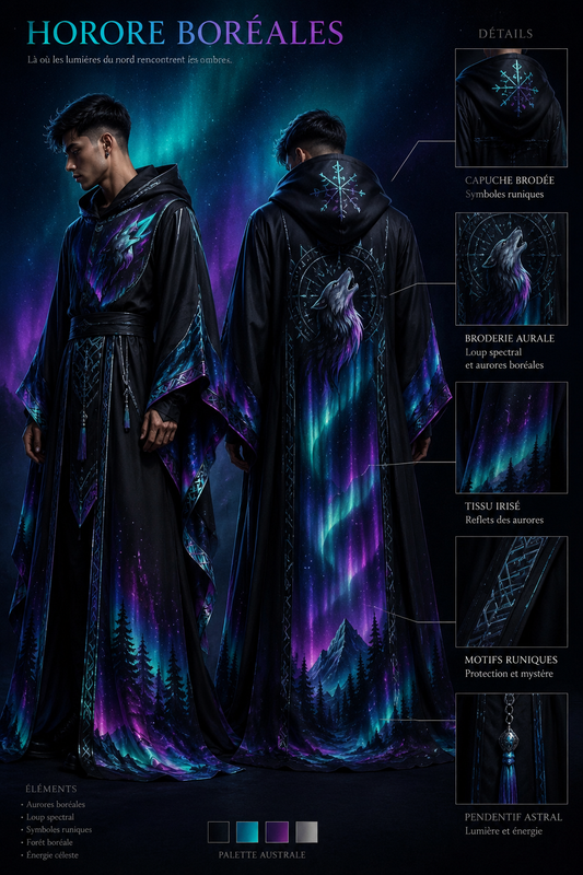 NAMIKAZEX CAPE A CAPUCHE STYLE HORORE BORÉALES HOMMES
