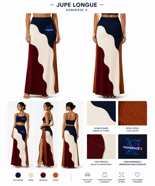 NAMIKAZEX : JUPE LONGUE MULTICOLORE X