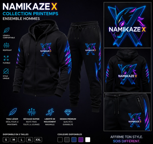NAMIKAZEX ENSEMBLE SWEAT ET JOGGING X PRINTEMPS CYBERPUNKS