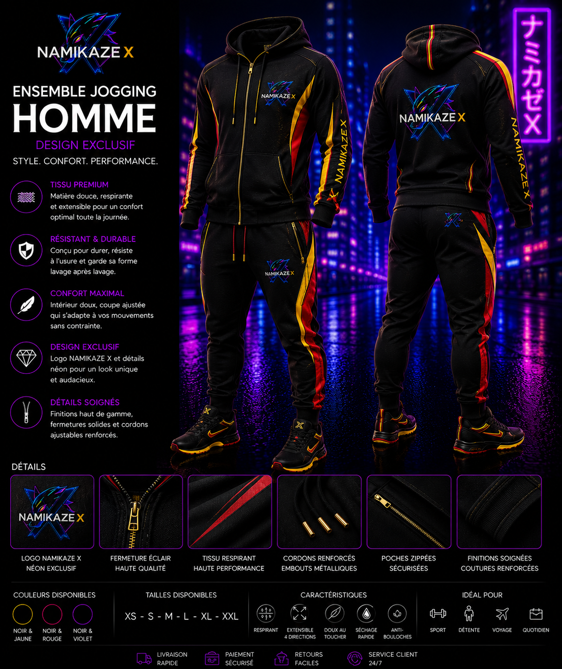 NAMIKAZEX ENSEMBLE : JOGGING ET SWEAT + CHAUSSURES VIP