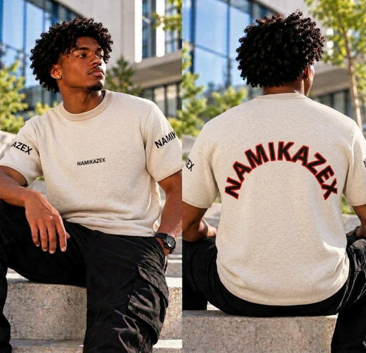 NAMIKAZEX : T-SHIRT EN MAILLE  GRIS X