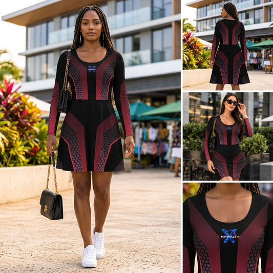 NAMIKAZEX : ROBE LONGUE MANCHES LONGUE  MAMBA X