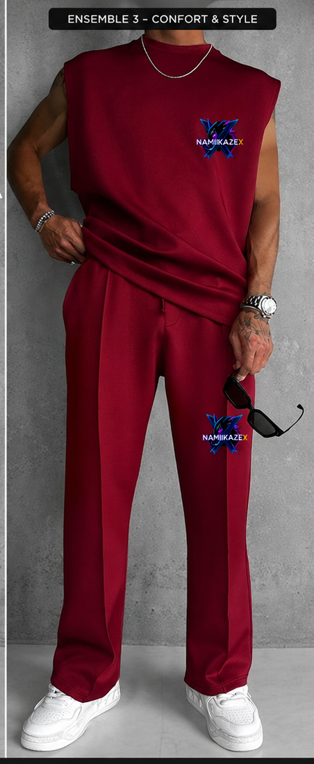 NAMIKAZEX ENSEMBLE HOMMES ROUGE BORDEAUX X