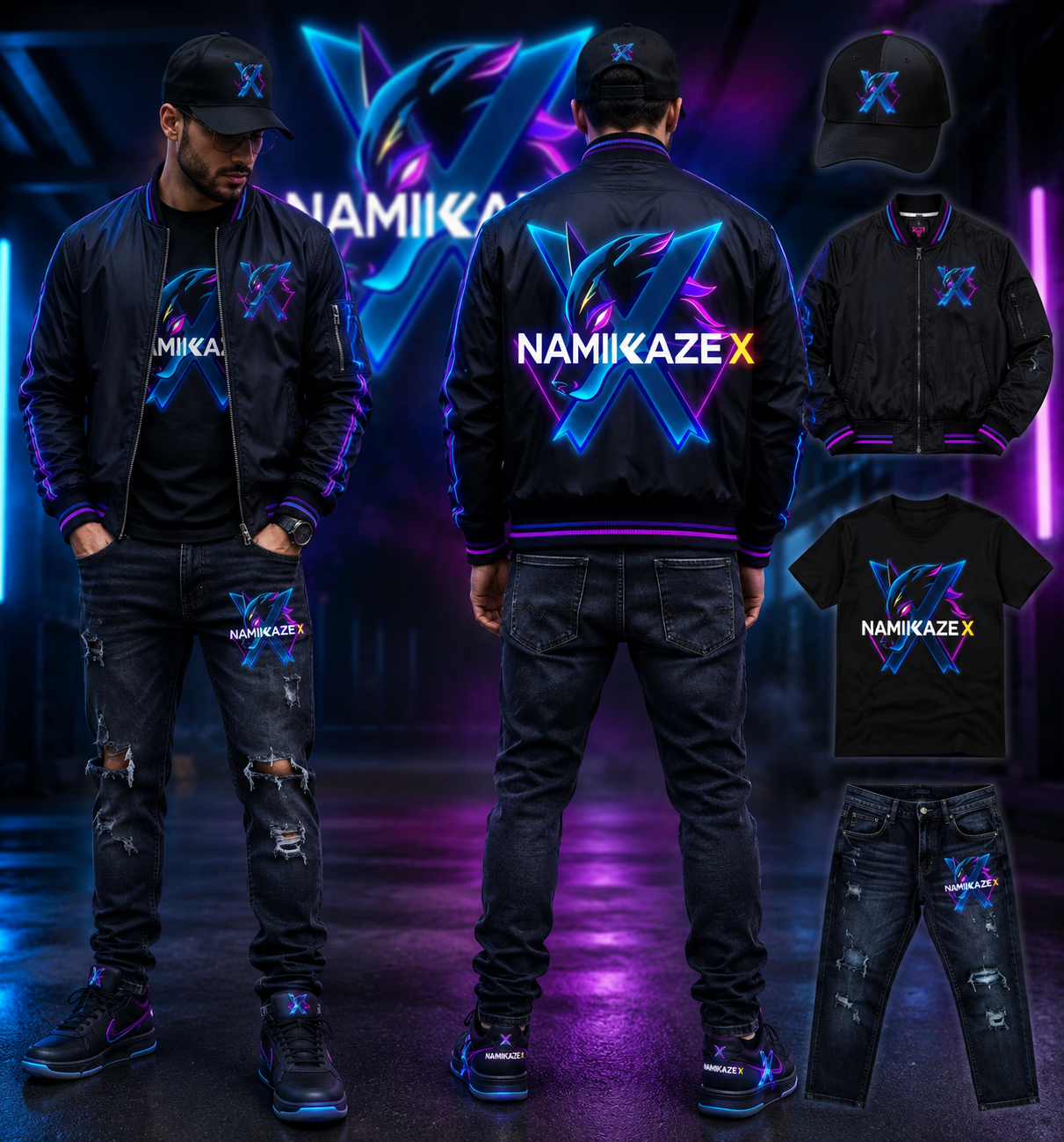 NAMIKAZEX ENSEMBLE JEANS HOMMES PANTALON ET SWEAT