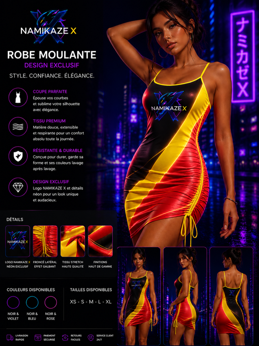 NAMIKAZEX ROBE MOULANTE TRICOLORE X