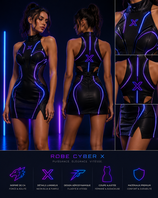 NAMIKAZEX ROBE COURTE NÉON LINER X CYBERPUNK