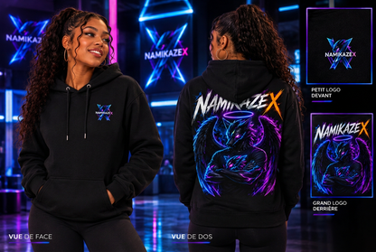 NAMIKAZEX ; SWEAT A CAPUCHE UNISEXE GODS SHADOW X