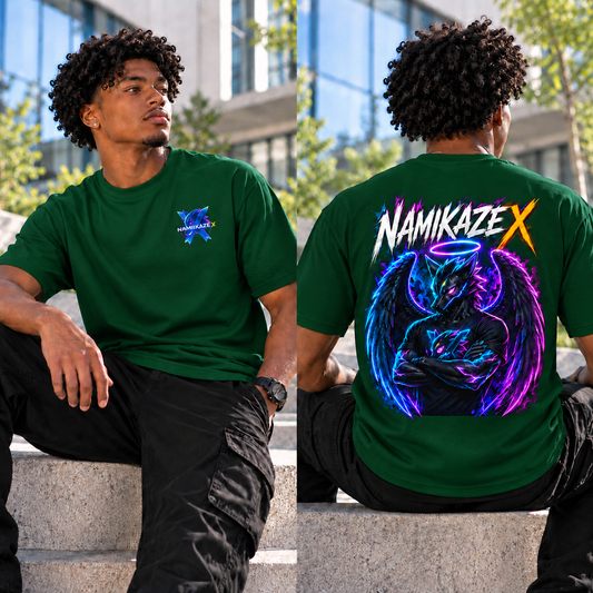 NAMIKAZEX : T-SHIRT VERT FORET GODS SHADOW X