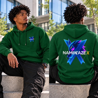 NAMIKAZEX : SWEAT A CAPUCHE VERT UNISEXE