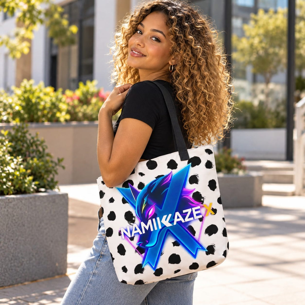 NAMIKAZEX : TOTE BAG TACHE NOIR X