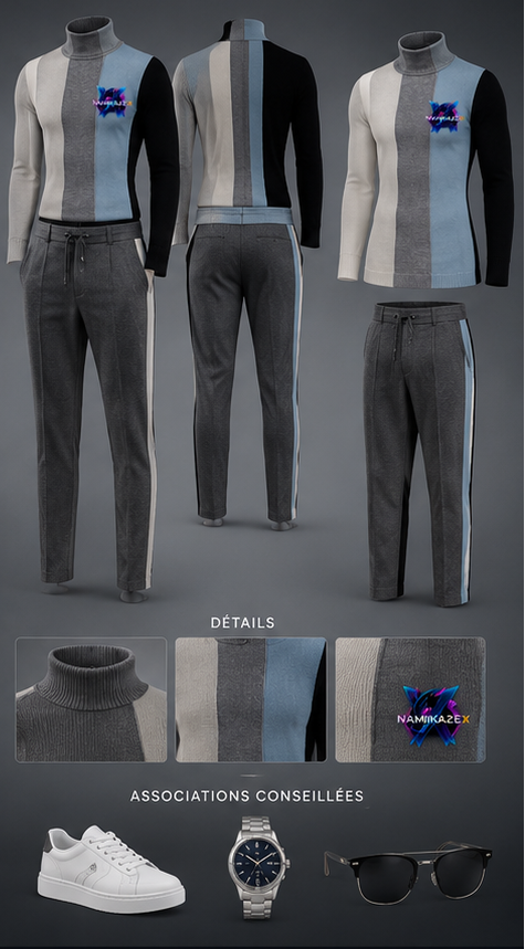 NAMIKAZEX ENSEMBLE MULTICOLORE HOMMES ÉLÉGANT X