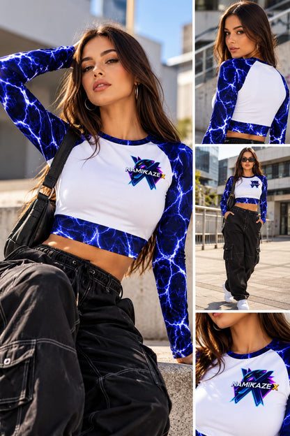 NAMIKAZEX : CROP TOP À MANCHES LONGUES