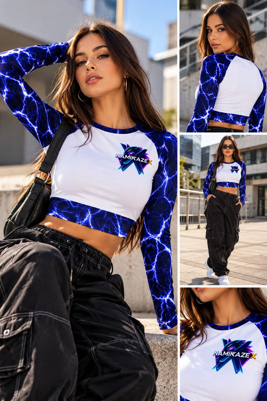 NAMIKAZEX : CROP TOP À MANCHES LONGUES
