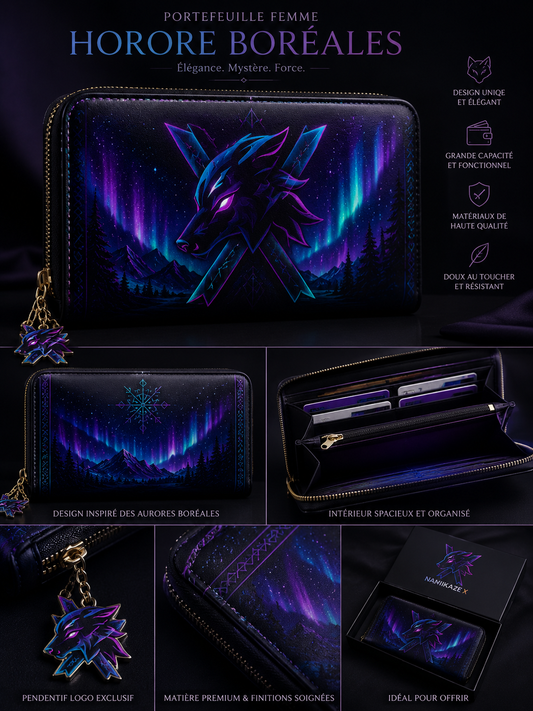 NAMIKAZEX Porte feuille femmes X horore boréales