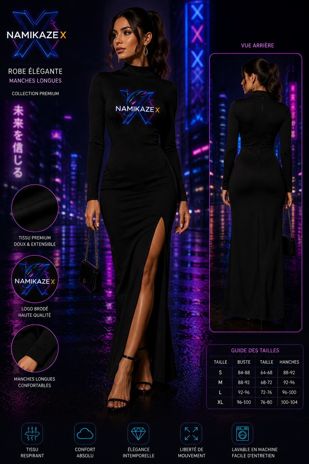 NAMIKAZEX ROBE MANCHE LONGUE X