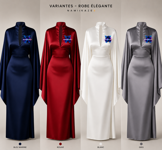 NAMIKAZEX ROBE ÉLÉGANTE MANCHE LONGUE X