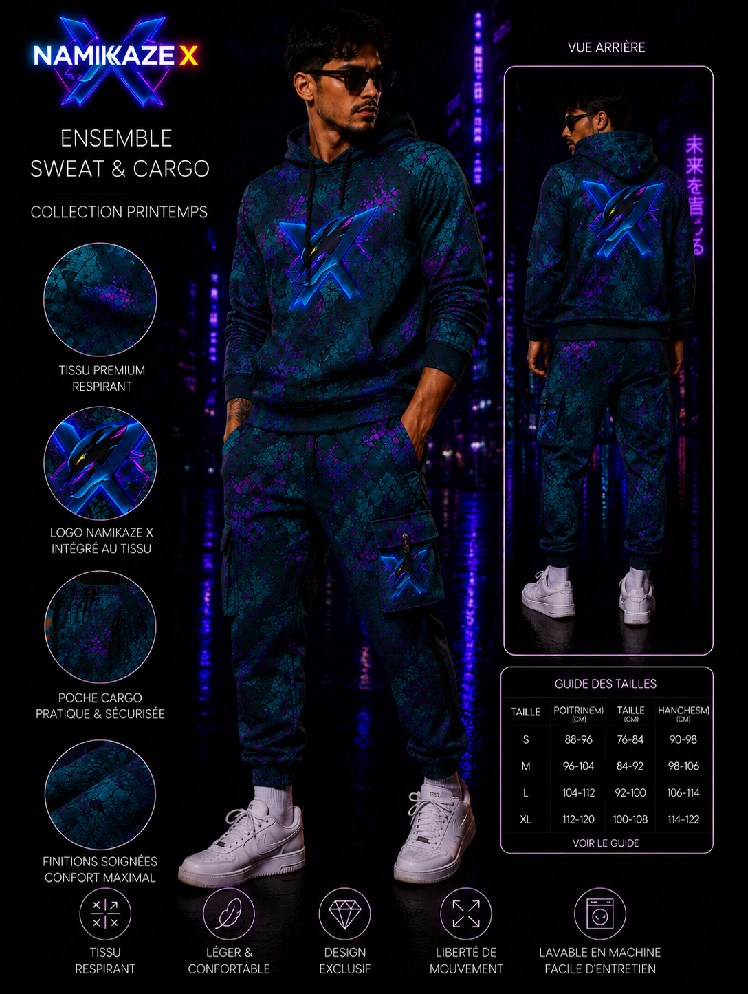 NAMIKAZEX ENSEMBLE PANTALON ET SWEAT WAX X